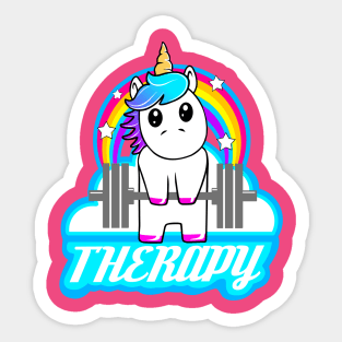 Barbell unicorn, gym girl, fitness for women Sticker